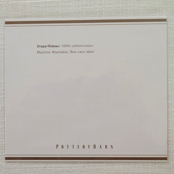 Pottery Barn Foundations Casual Cotton Drape Pole Top 50" x 84" Ivory NEW - Picture 4 of 8